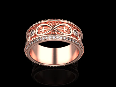 Wedding ring model 950 3D Print Model