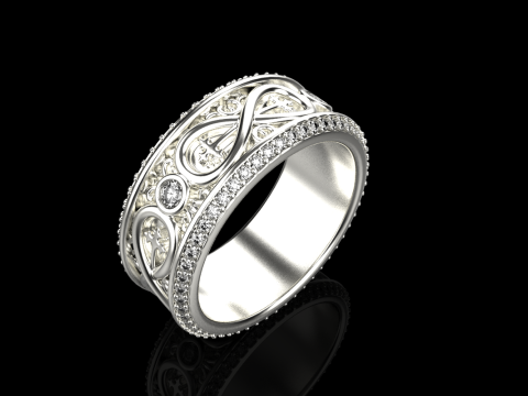 Wedding ring model 950 Modelo de Impressão 3D