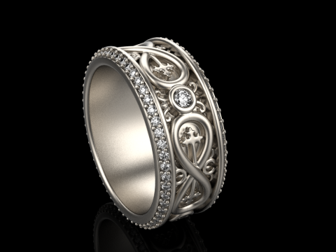 Wedding ring model 950 Modelo de Impressão 3D