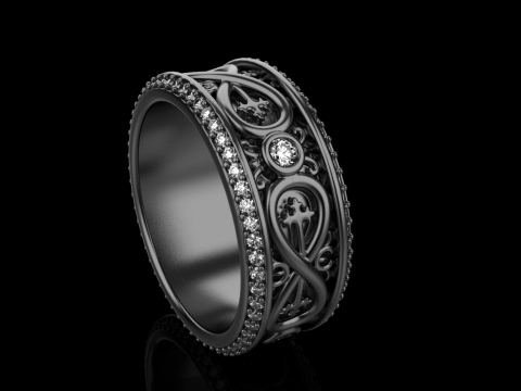 Wedding ring model 950 Modelo de Impressão 3D