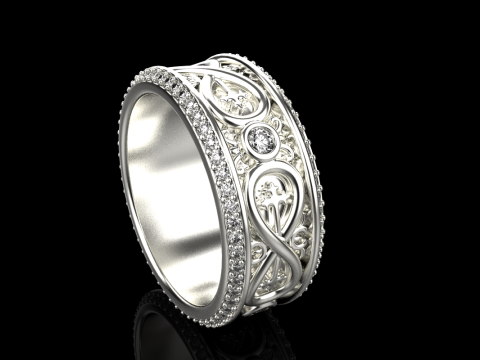 Wedding ring model 950 Modelo de Impressão 3D