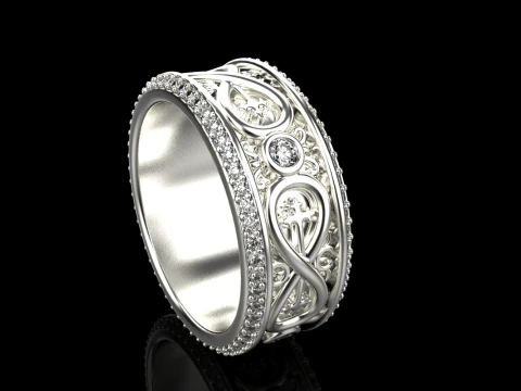 Wedding ring model 950 3D Print Model