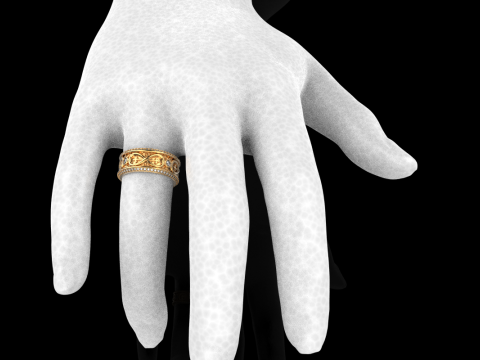 Wedding ring model 950 Modelo de Impressão 3D