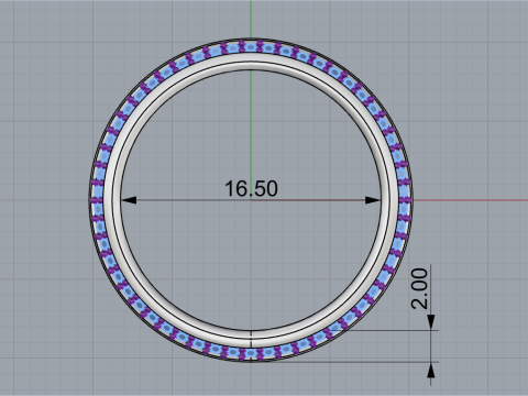 Wedding ring model 950 Modelo de Impressão 3D