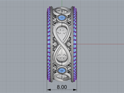 Wedding ring model 950 Modelo de Impressão 3D