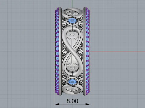 Wedding ring model 950 3D Print Model