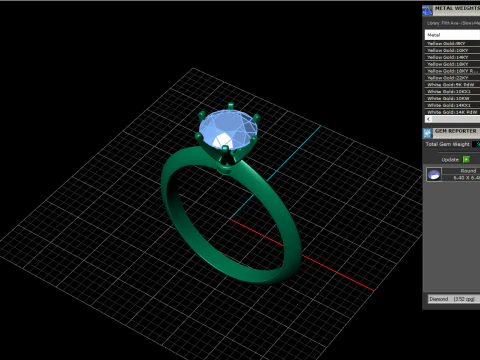 Engagement ring model 949 3D Print Model