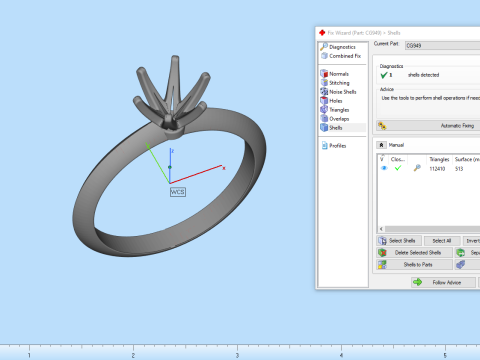 Engagement ring model 949 3D 打印模型