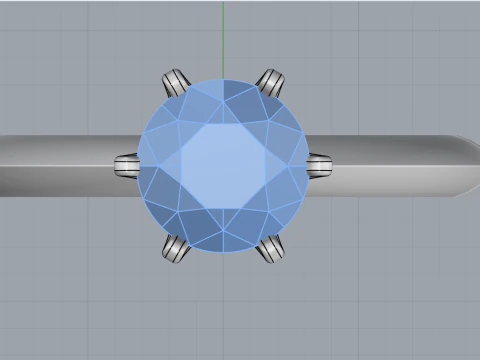 Engagement ring model 949 3D Print Model