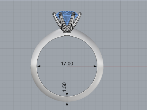Engagement ring model 949 3D 打印模型