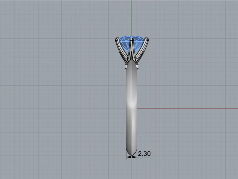 Engagement ring model 949 3D Print Model