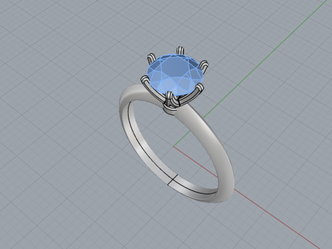 Engagement ring model 949 3D 打印模型