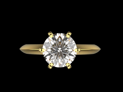 Engagement ring model 949 3D Print Model