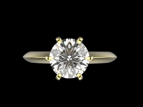 Engagement ring model 949 3D Print Model