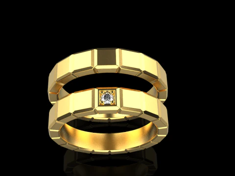 Wedding rings model 948 3D Print Model