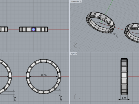 Wedding rings model 948 Model Cetak 3D