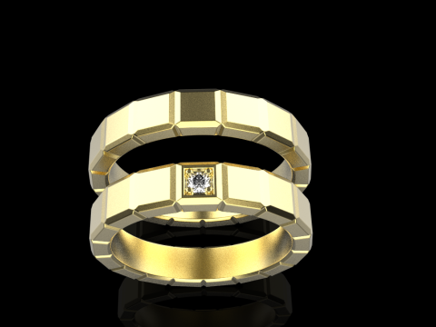 Wedding rings model 948 Model Cetak 3D