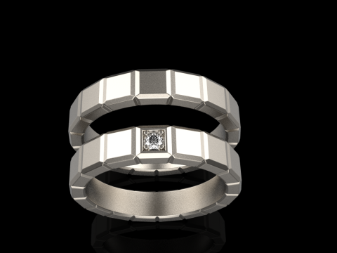 Wedding rings model 948 Model Cetak 3D