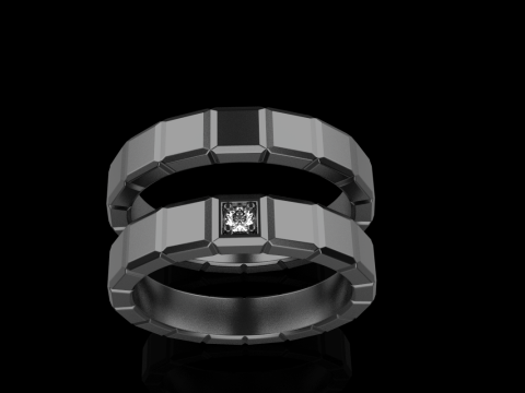 Wedding rings model 948 Model Cetak 3D