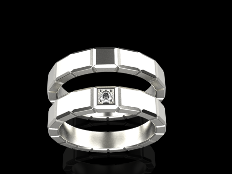 Wedding rings model 948 Model Cetak 3D