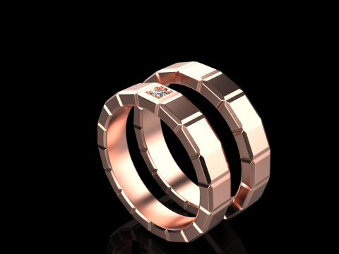 Wedding rings model 948 Model Cetak 3D