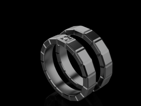 Wedding rings model 948 Model Cetak 3D