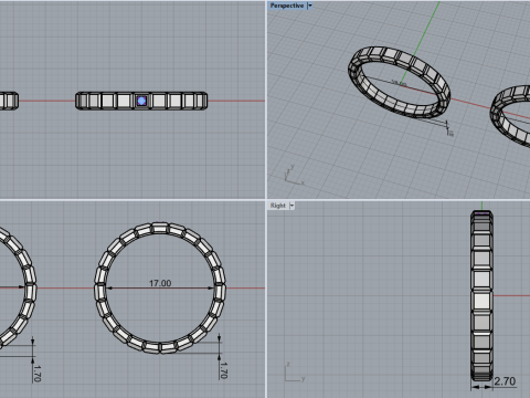 Weddingring model 947 3D 프린트 모델