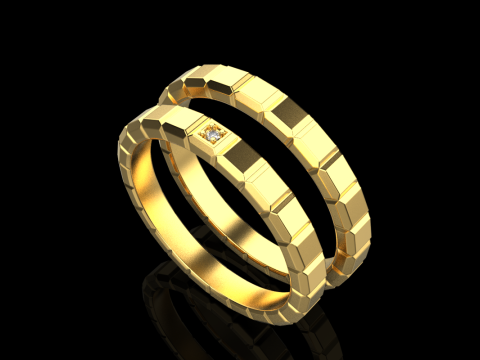 Weddingring model 947 3D 프린트 모델