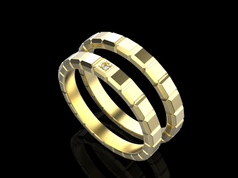 Weddingring model 947 3D 프린트 모델