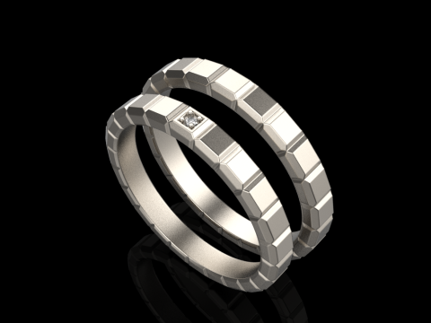 Weddingring model 947 3D 프린트 모델