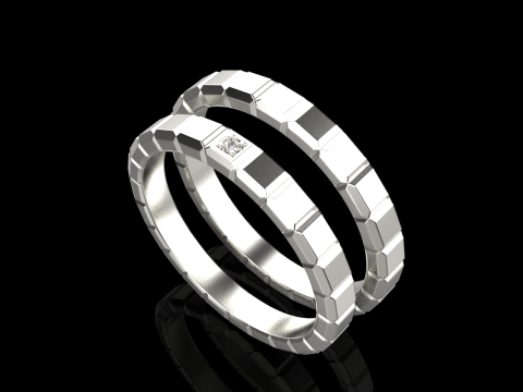 Weddingring model 947 3D 프린트 모델