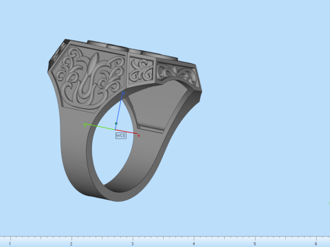 Initial signet ring model 946 3D Print Model