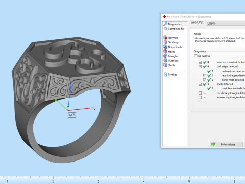 Initial signet ring model 946 3D Print Model
