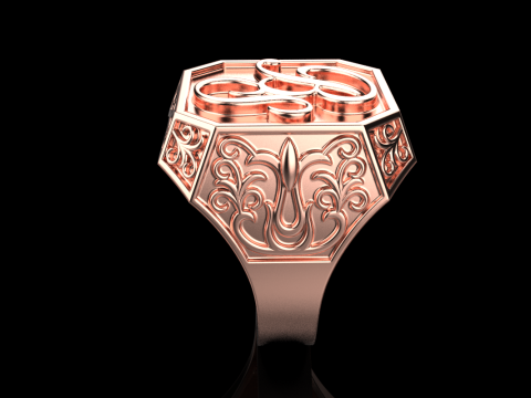 Initial signet ring model 946 3D Print Model