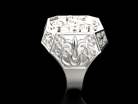 Initial signet ring model 946 3D Print Model