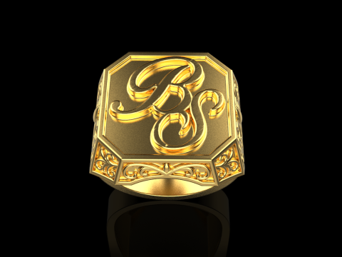 Initial signet ring model 946 3D Print Model