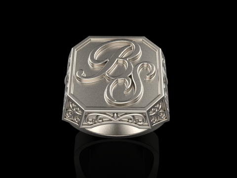 Initial signet ring model 946 3D Print Model