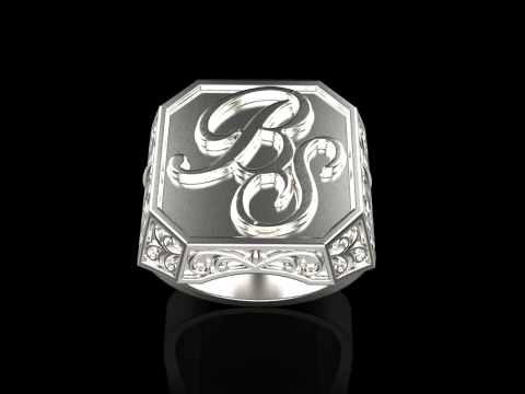 Initial signet ring model 946 3D Print Model