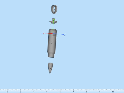 Bullet pendant model 945 3D प्रिंट मॉडल