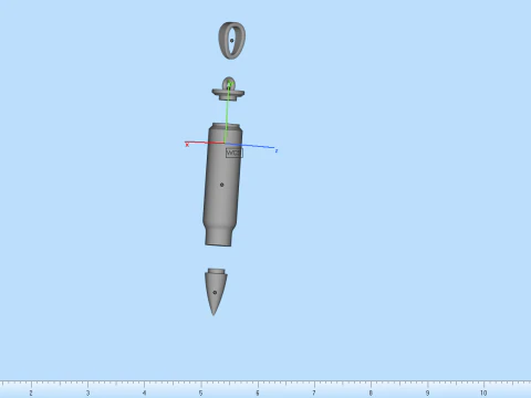Bullet pendant model 945 3D Print Model