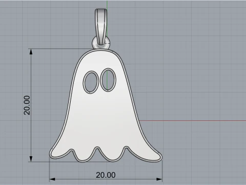 Ghost pendant model 943 3D Print Model