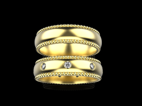 Wedding rings model 942 Modèles 3D en vedette