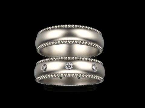 Wedding rings model 942 Modèles 3D en vedette