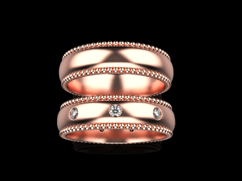 Wedding rings model 942 Modèles 3D en vedette