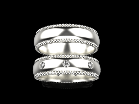 Wedding rings model 942 Modèles 3D en vedette