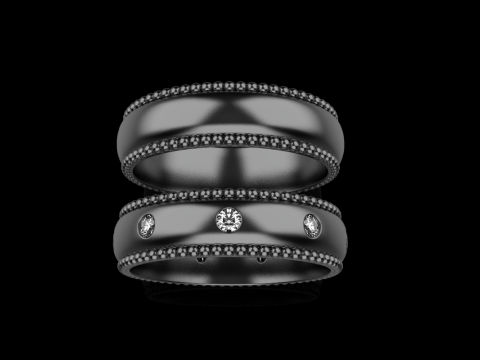Wedding rings model 942 Modèles 3D en vedette
