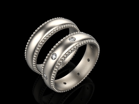 Wedding rings model 942 Modèles 3D en vedette