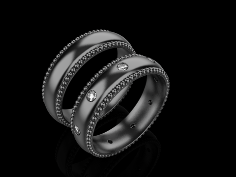 Wedding rings model 942 Modèles 3D en vedette