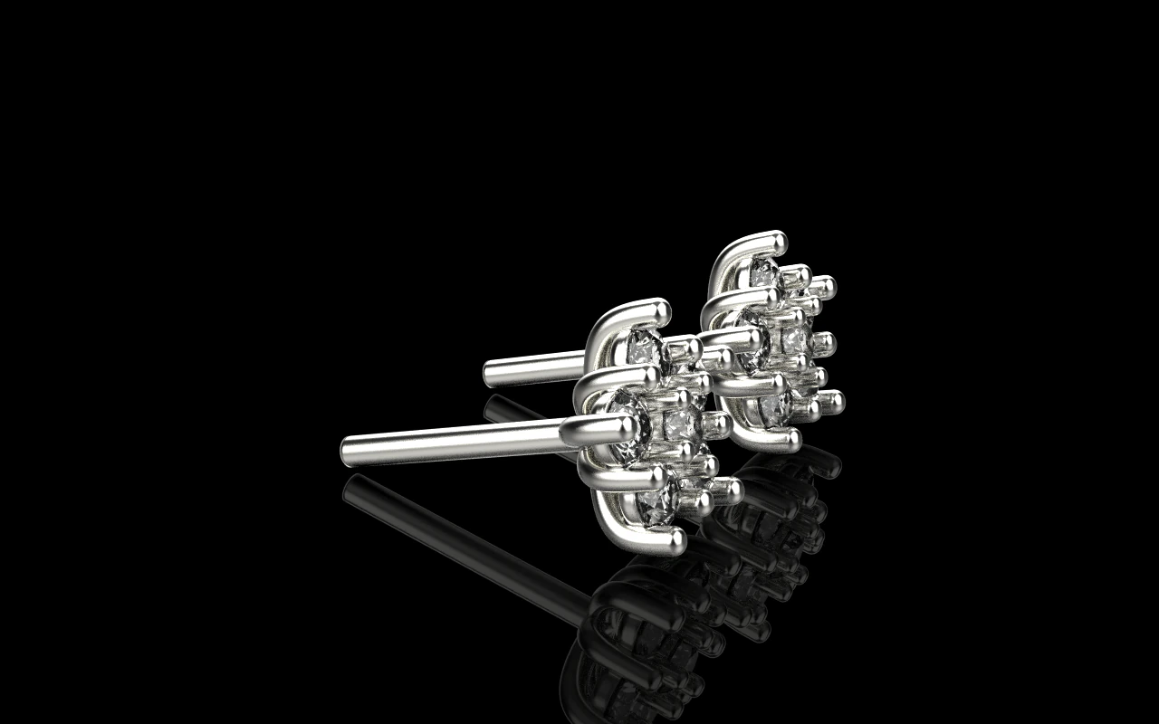 Stud earring model 941 3D Print Model .c4d .max .obj .3ds .fbx .stl .blend 