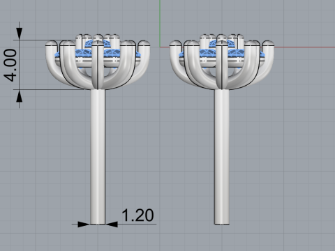 Stud earring model 941 Modèles 3D en vedette